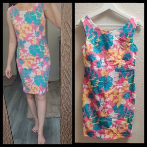Colorful floral summer dress